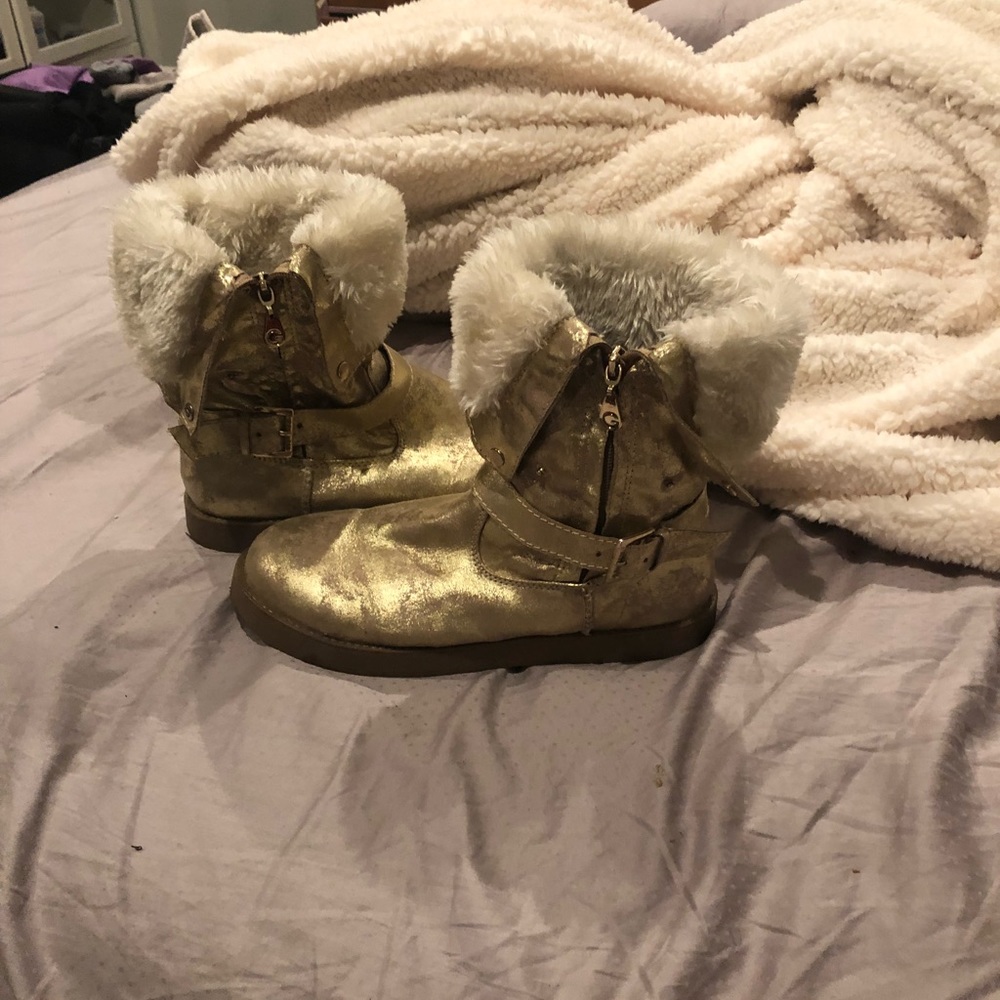 Preloved Gold boots. Trade/offer accepted